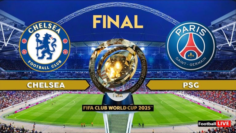 A FIFA Club World Cup 2025 final promotional material featuring Chelsea and Paris Saint Germain is featured in file photo. FIFA Club World Cup 2025 betting odds: Chelsea or PSG?